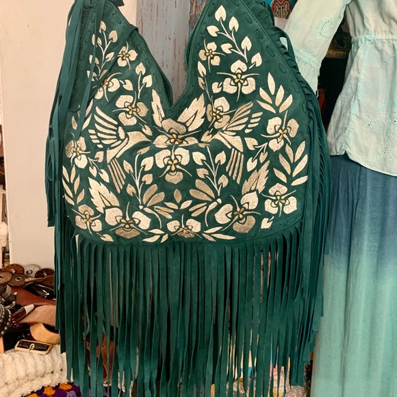 NEW HUGE EMBROIDERED FRINGED BOHO BAG FROM AUSTRALIA - ONE OF A KIND!!! - Picture 14 of 14